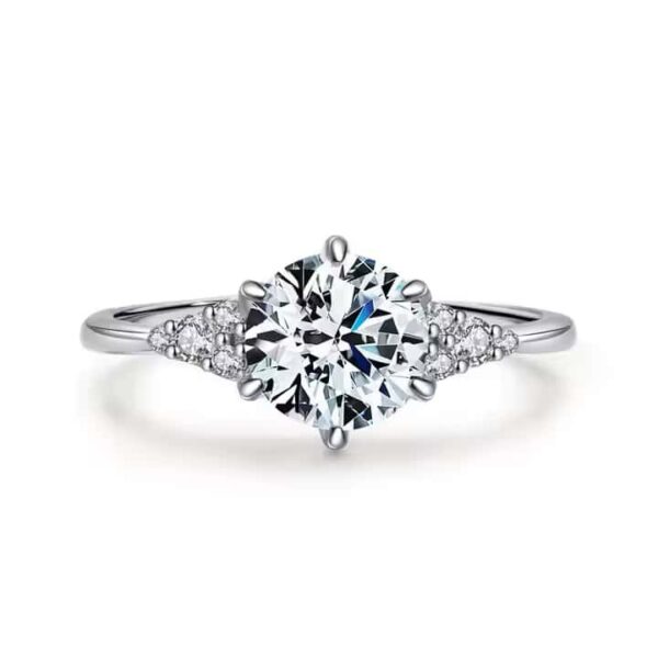 Amber 925 ezüst eljegyzési gyűrű cirkónia kristállyal