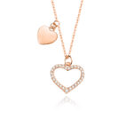 925 ezüst nyaklánc szív medállal