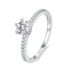 925 ezüst eljegyzési gyűrű cirkónia kristállyal