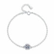 1 karátos Moissanite gyémánt 925 ezüst karkötő