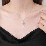 1 karátos Moissanite gyémánt 925 ezüst nyaklánc - Image 2