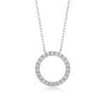 1 karátos Moissanite gyémánt 925 ezüst nyaklánc