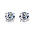 2 karátos Moissanite gyémánt 925 ezüst fülbevaló