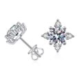 0.5 karátos Moissanite gyémánt 925 ezüst fülbevaló