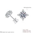 0.5 karátos Moissanite gyémánt 925 ezüst fülbevaló