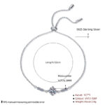 1 karátos Moissanite gyémánt 925 ezüst karkötő