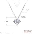 1 karátos Moissanite gyémánt 925 ezüst nyaklánc