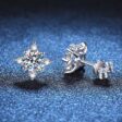 0.5 karátos Moissanite gyémánt 925 ezüst fülbevaló