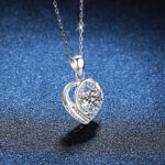 1 karátos Moissanite gyémánt 925 ezüst nyaklánc - Image 4