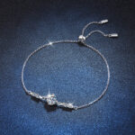 1 karátos Moissanite gyémánt 925 ezüst karkötő