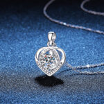 1 karátos Moissanite gyémánt 925 ezüst nyaklánc - Image 5