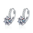 2 karátos Moissanite gyémánt 925 ezüst fülbevaló