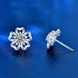 Moissanite gyémánt 925 ezüst fülbevaló
