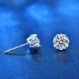 0.5 karátos Moissanite gyémánt 925 ezüst fülbevaló