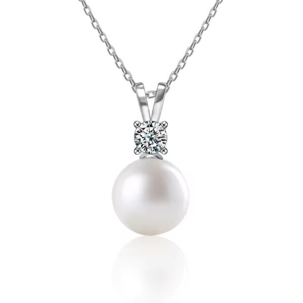 0.5 karátos Moissanite gyémánt 925 ezüst nyaklánc