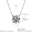 1 karátos Moissanite gyémánt 925 ezüst nyaklánc