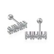 1 karátos Moissanite gyémánt 925 ezüst fülbevaló