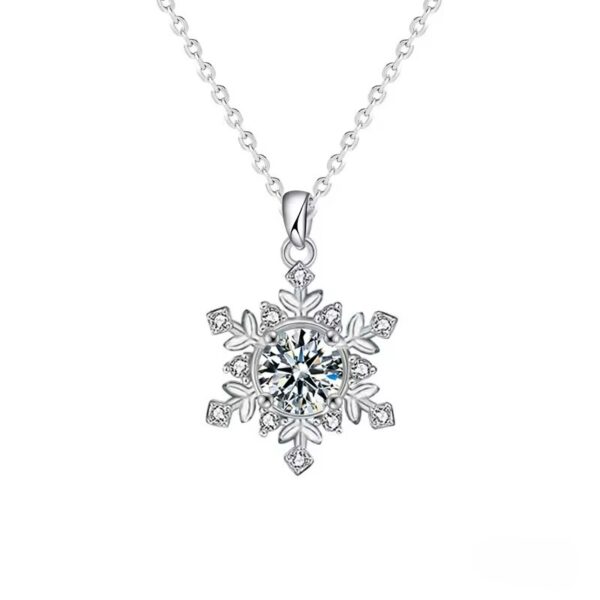 1 karátos Moissanite gyémánt 925 ezüst nyaklánc