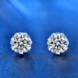 0.5 karátos Moissanite gyémánt 925 ezüst fülbevaló