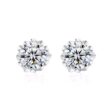 0.5 karátos Moissanite gyémánt 925 ezüst fülbevaló