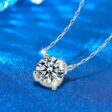 1 karátos Moissanite gyémánt 925 ezüst nyaklánc