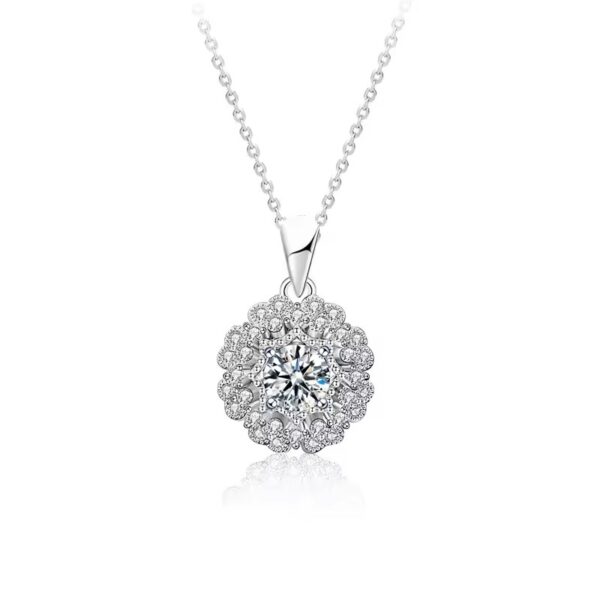 0.5 karátos Moissanite gyémánt 925 ezüst nyaklánc