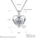 1 karátos Moissanite gyémánt 925 ezüst nyaklánc