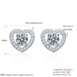 0.5 karátos Moissanite gyémánt 925 ezüst fülbevaló