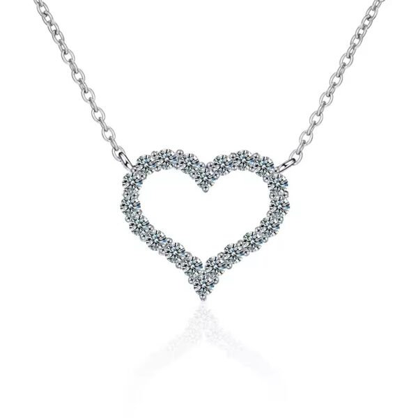 3 karátos Moissanite gyémánt 925 ezüst nyaklánc