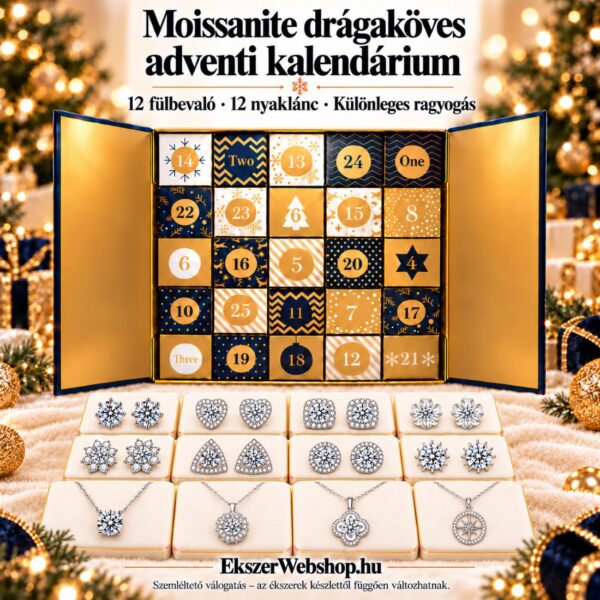 Karácsonyi ékszerkalendárium nyolc fülbevalópárral - EkszerWebshop.hu v2
