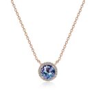 18K Rózsaarany bevonatú swarovski kristályos nyaklánc - Neon - EkszerWebshop.hu
