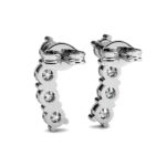 Amber 18K Fehérarany bevonatú swarovski kristályos fülbevaló - Image 2