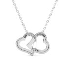 Hilo dupla szives 18K Fehérarany bevonatú swarovski kristályos nyaklánc