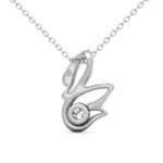 Ziva 18K Fehérarany bevonatú swarovski kristályos nyaklánc - Image 2