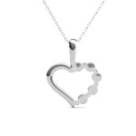 ZoraX szives 18K Fehérarany bevonatú swarovski kristályos nyaklánc - Image 2