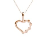 ZoraX szives 18K Rózsaarany bevonatú swarovski kristályos nyaklánc - Image 5