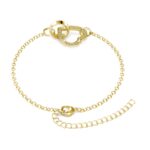 Elara szives 18K Sárgaarany bevonatú swarovski kristályos karkötő - Image 2