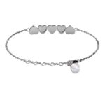 Rhea szives 18K Fehérarany bevonatú swarovski kristályos karkötő - Image 2