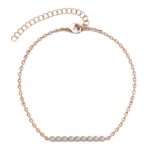 Cleo 18K Rózsaarany bevonatú swarovski kristályos karkötő