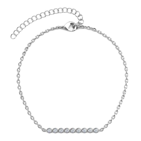 Cleo 18K Fehérarany bevonatú swarovski kristályos karkötő