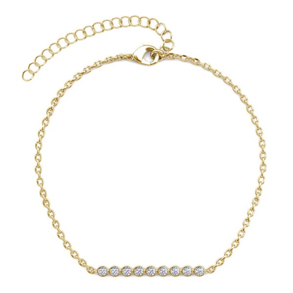 Cleo 18K Sárgaarany bevonatú swarovski kristályos karkötő