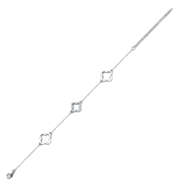 Kali 18K Fehérarany bevonatú swarovski kristályos karkötő