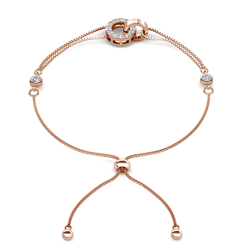 Lumi 18K Rózsaarany bevonatú swarovski kristályos karkötő Lumi 18K Rózsaarany bevonatú swarovski kristályos karkötő