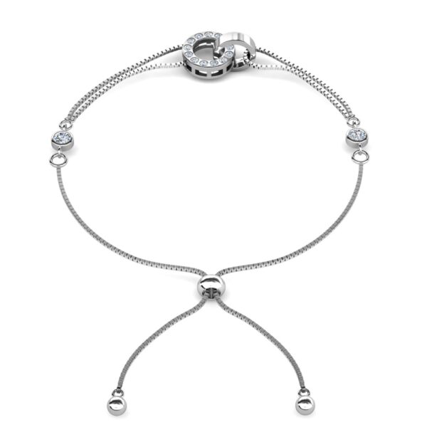 Lumi 18K Fehérarany bevonatú swarovski kristályos karkötő