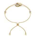 Lumi 18K Sárgaarany bevonatú swarovski kristályos karkötő