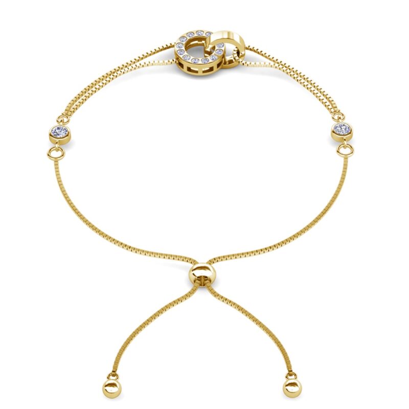 Lumi 18K Sárgaarany bevonatú swarovski kristályos karkötő