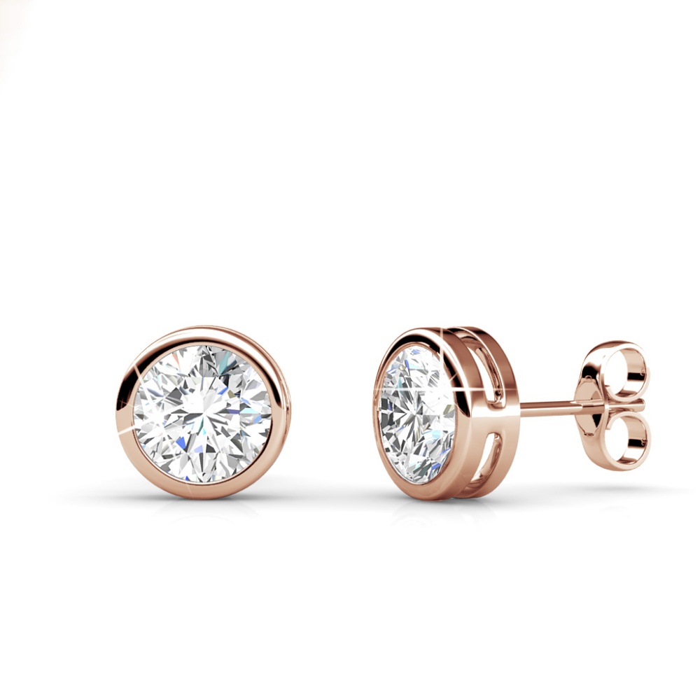 Opia 18K Rózsaarany bevonatú swarovski kristályos fülbevaló Opia 18K Rózsaarany bevonatú swarovski kristályos fülbevaló