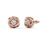 Rose 18K Rózsaarany bevonatú swarovski kristályos fülbevaló
