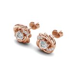 Rose 18K Rózsaarany bevonatú swarovski kristályos fülbevaló - Image 3