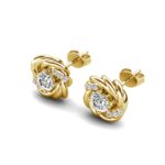 Rose 18K Sárgaarany bevonatú swarovski kristályos fülbevaló - Image 3